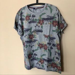 Men’s H&M Gray Hawaiian Pocket T-Shirt